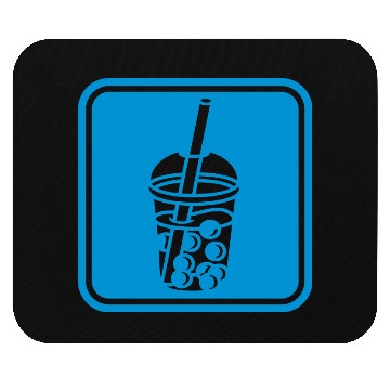 Discover Button sign bubble tea Mouse Pads