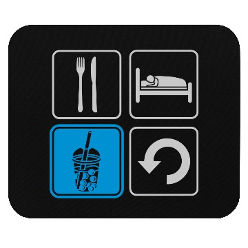 Discover Boba Tea Repeat daily Mouse Pads