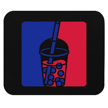 Discover Blue red bubble tea Mouse Pads
