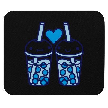 Discover Team bubble tea faces Mouse Pads