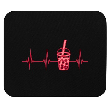 Discover heartbeat bubble tea pulse Mouse Pads