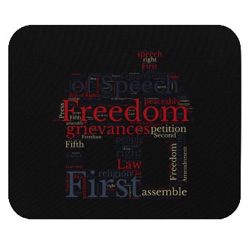 Discover Freedom Of Speech - Wordcloud Mouse Pads