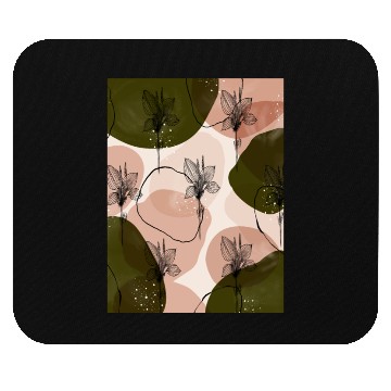 Discover Summer Green Tropical flower Mouse Pads
