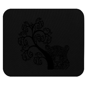 Discover Tiger and tree,animel vintage anime design. Mouse Pads
