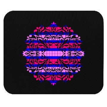 Discover Pink & blue shades flower design Mouse Pads
