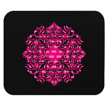 Discover Dual pink shades flower design Mouse Pads