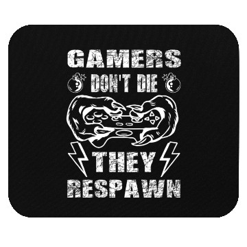 Discover gamers don t die they respawn Mouse Pads