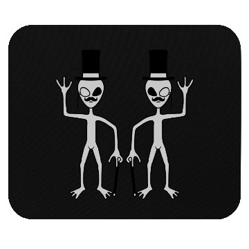 Discover team gentlemen alien friends Mouse Pads