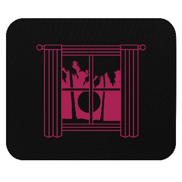 Discover Sun palm tree window Mouse Pads