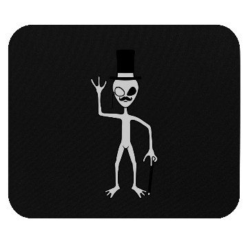 Discover Sir alien waving friendly Mouse Pads