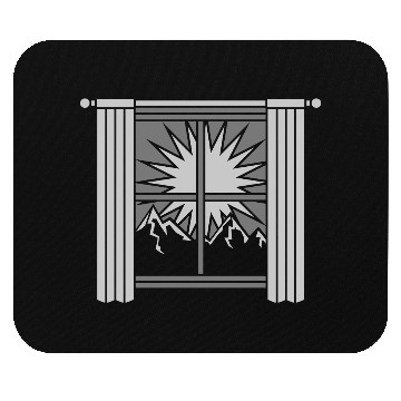 Discover sunrise mountains view window Mouse Pads