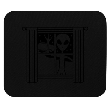 Discover Alien ufo window night Mouse Pads