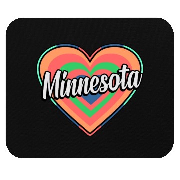 Discover Minnesota Colorful Heart Gift Mouse Pads