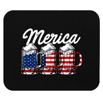 Discover Beer USA Flag Merica Mouse Pads