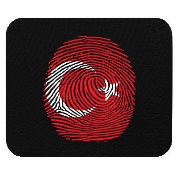 Discover 1 Turkish country flag finger print 01 Mouse Pads