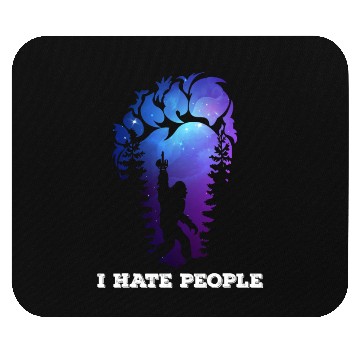 Discover Bigfoot Footprint I hate people camping Mouse Pads