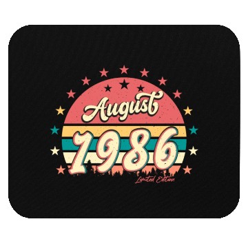 Discover Birthday Greeting 1986 August Mouse Pads