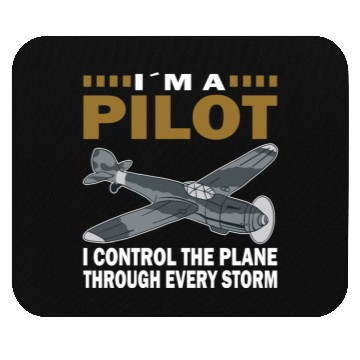 Discover Pilot control through every storm airplane flying Mouse Pads