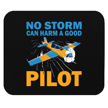 Discover Pilot no storm can harm airplane aviation aircraft Mouse Pads