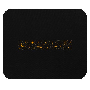 Discover planets and stars pattern flat Mouse Pads