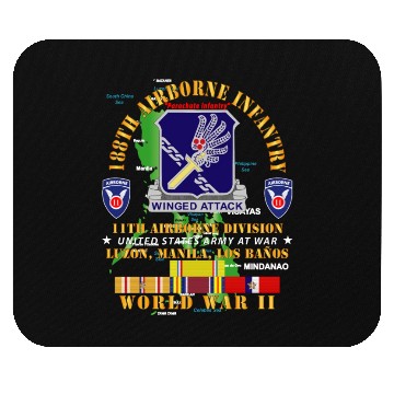 Discover Army 188th Airborne Infantry The Philippines WWII Mouse Pads