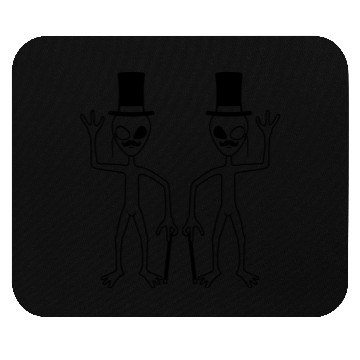 Discover 2 gentlemen alien friends Mouse Pads