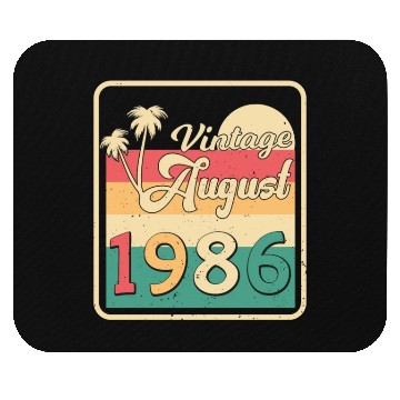Discover Birthday Greeting For August 1986 Mouse Pads