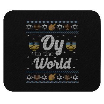 Discover Funny Hanukkah Oy To The World Mouse Pads