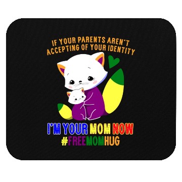 Discover Free Mom Hugs Proud Mama Cat and Kitten Pride Mouse Pads