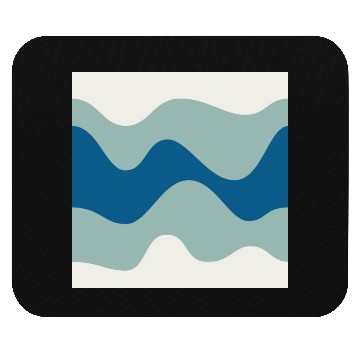 Discover Ocean Waves Pattern - Blue and White Mouse Pads
