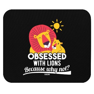 Discover Lion cuddle mom dad parents Mouse Pads