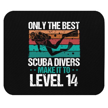 Discover 14 Scuba Diving Level 14 Year Diver Snorkeling Mouse Pads