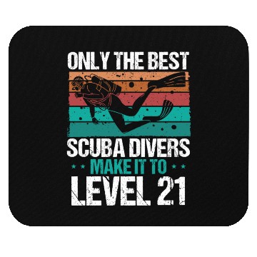 Discover 21 Scuba Diving Level 21 Year Diver Snorkeling Mouse Pads