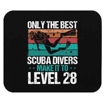 Discover 28 Scuba Diving Level 28 Year Diver Snorkeling Mouse Pads