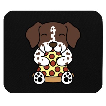Discover German Shorthaired Pointer Pizza Lover Mouse Pads