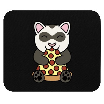 Discover Ferret Pizza Lover Mouse Pads