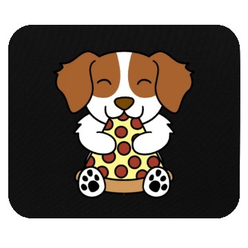 Discover Brittany Spaniel Pizza Lover Mouse Pads