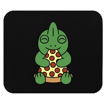 Discover Chameleon Pizza Lover Mouse Pads