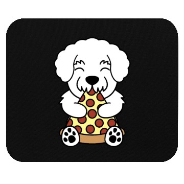 Discover Bichon Frise Pizza Lover Mouse Pads