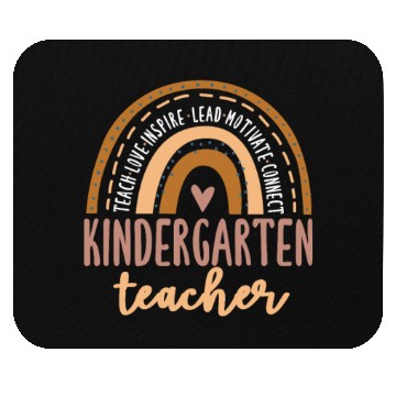 Discover Kindergarten Teacher Rainbow Mouse Pads