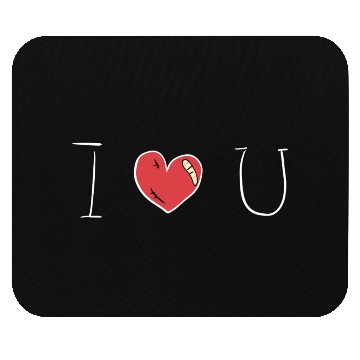 Discover heart red i love you Mouse Pads