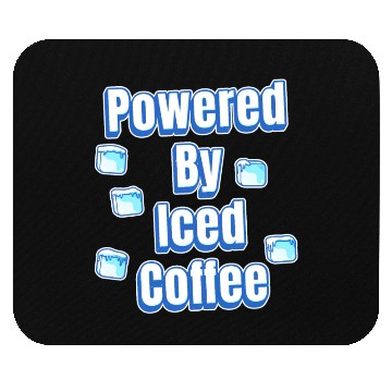 Discover Powered By Iced Coffee Mouse Pads