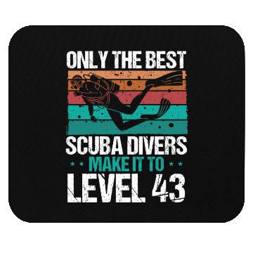 Discover 43 Scuba Diving Level 43 Year Diver Snorkeling Mouse Pads