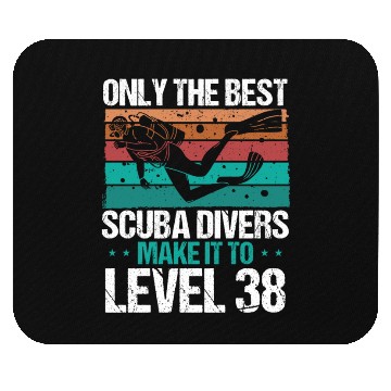 Discover 38 Scuba Diving Level 38 Year Diver Snorkeling Mouse Pads