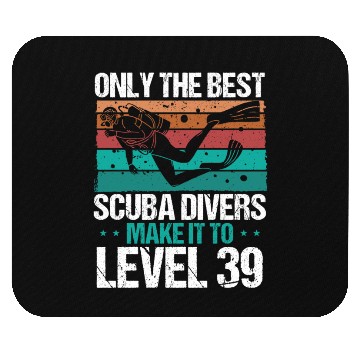 Discover 39 Scuba Diving Level 39 Year Diver Snorkeling Mouse Pads