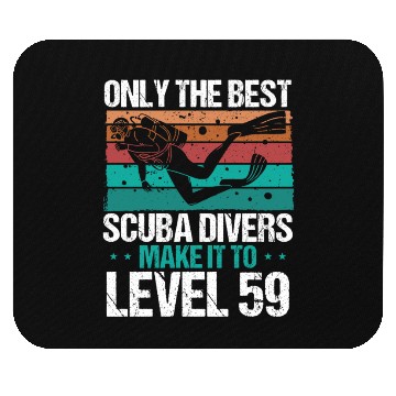 Discover 59 Scuba Diving Level 59 Year Diver Snorkeling Mouse Pads