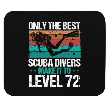 Discover 72 Scuba Diving Level 72 Year Diver Snorkeling Mouse Pads