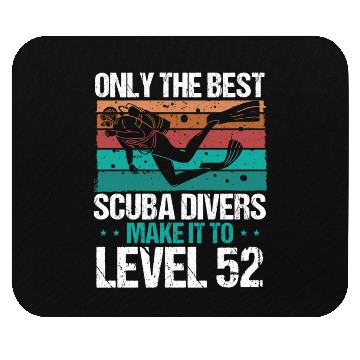 Discover 52 Scuba Diving Level 52 Year Diver Snorkeling Mouse Pads
