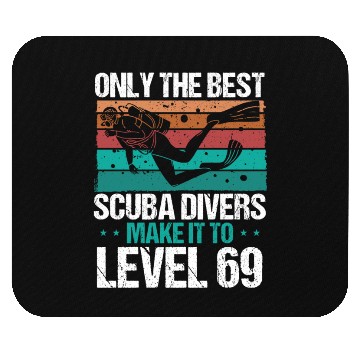 Discover 69 Scuba Diving Level 69 Year Diver Snorkeling Mouse Pads