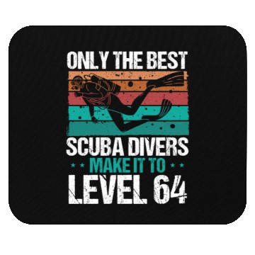 Discover 64 Scuba Diving Level 64 Year Diver Snorkeling Mouse Pads